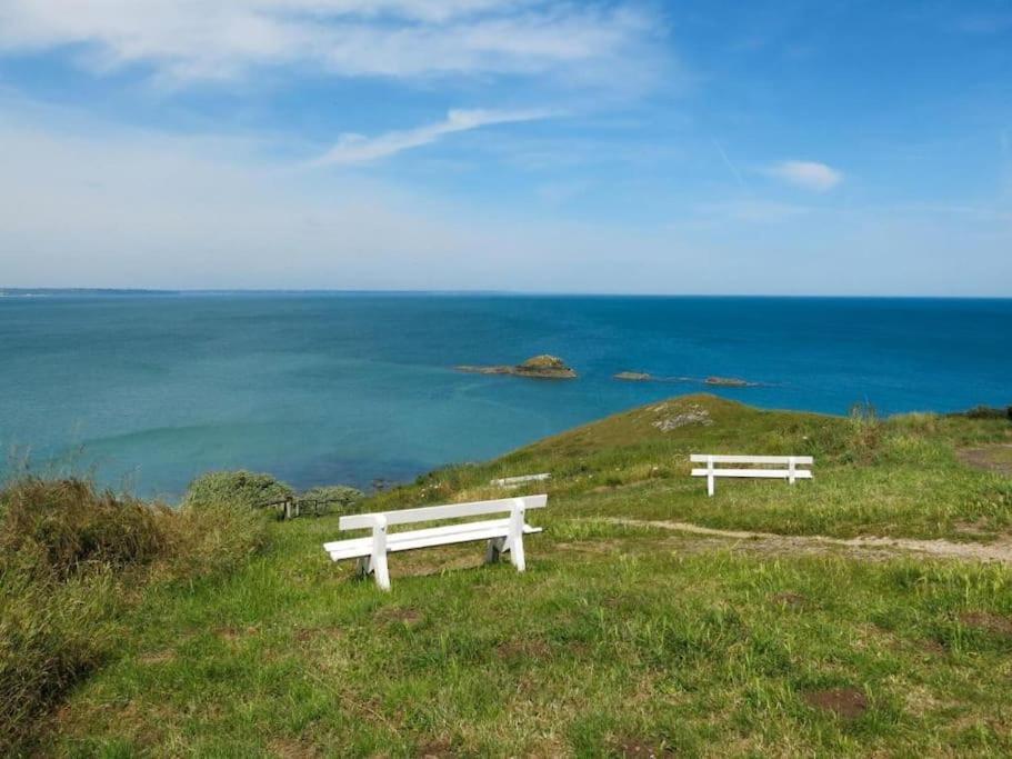 Appart' Avec Grande Terrasse Vue Mer -50M Plage Et Du Sentier De Randonnee Planguenoual Exterior foto